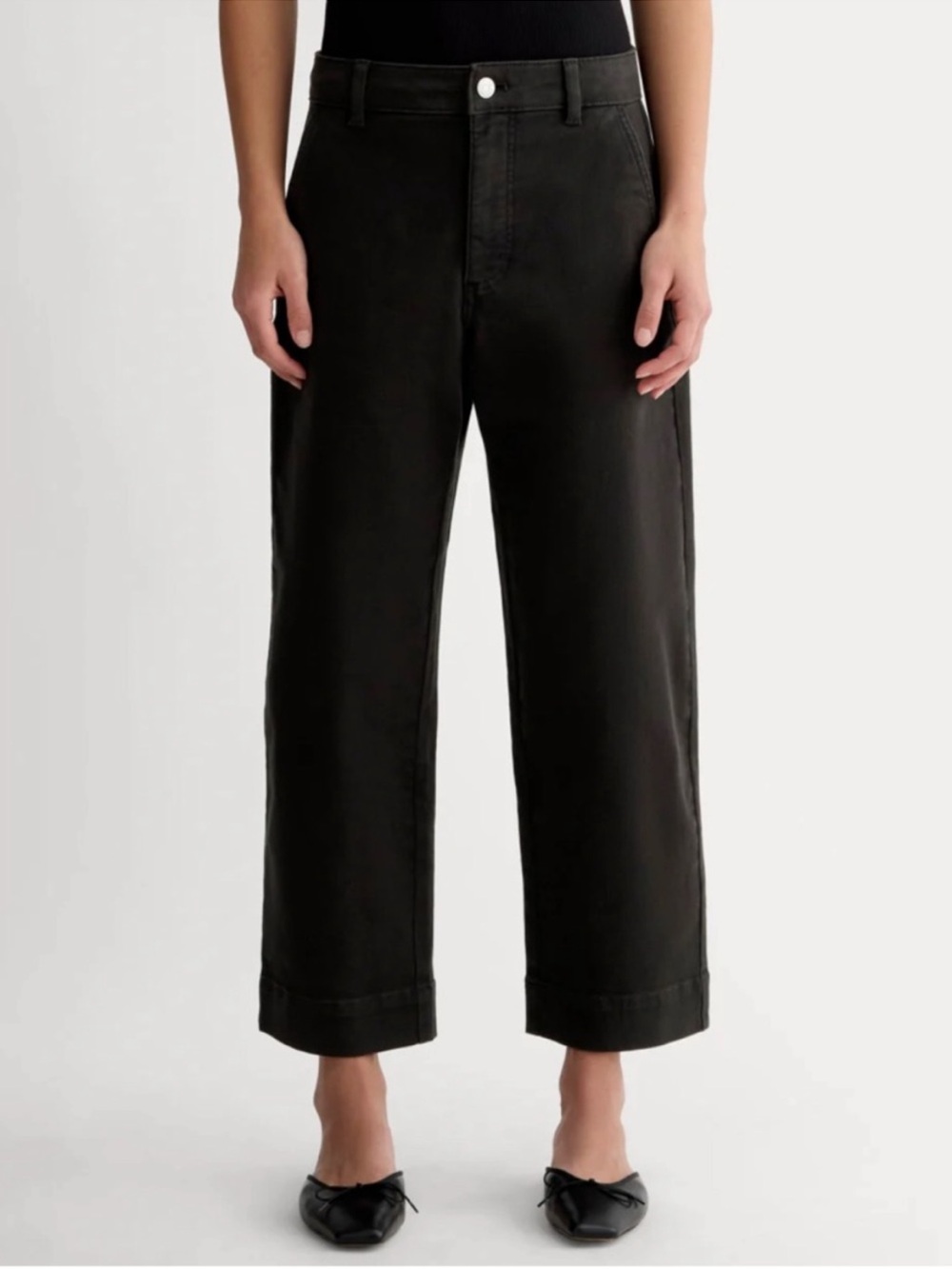 New Everlane THE UTILITY STRAIGHT-LEG PANT in Black Size 00 - Picture 11 of 13